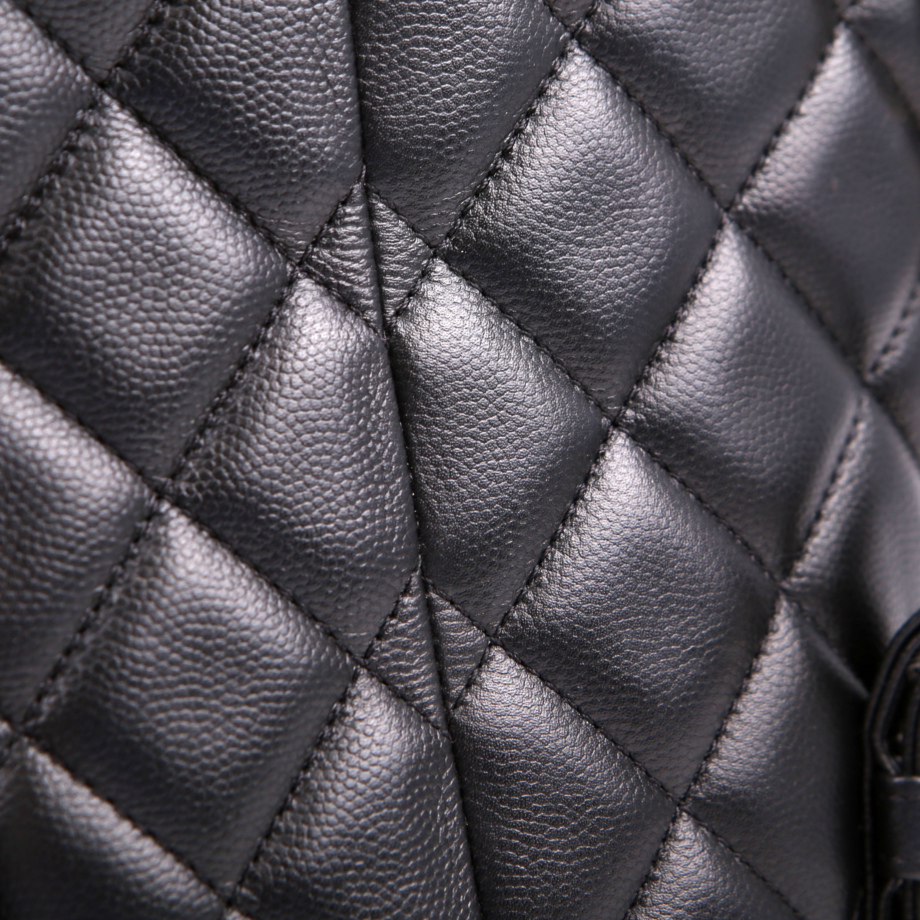 Duma Drawstring Backpack Small Caviar RFID Black