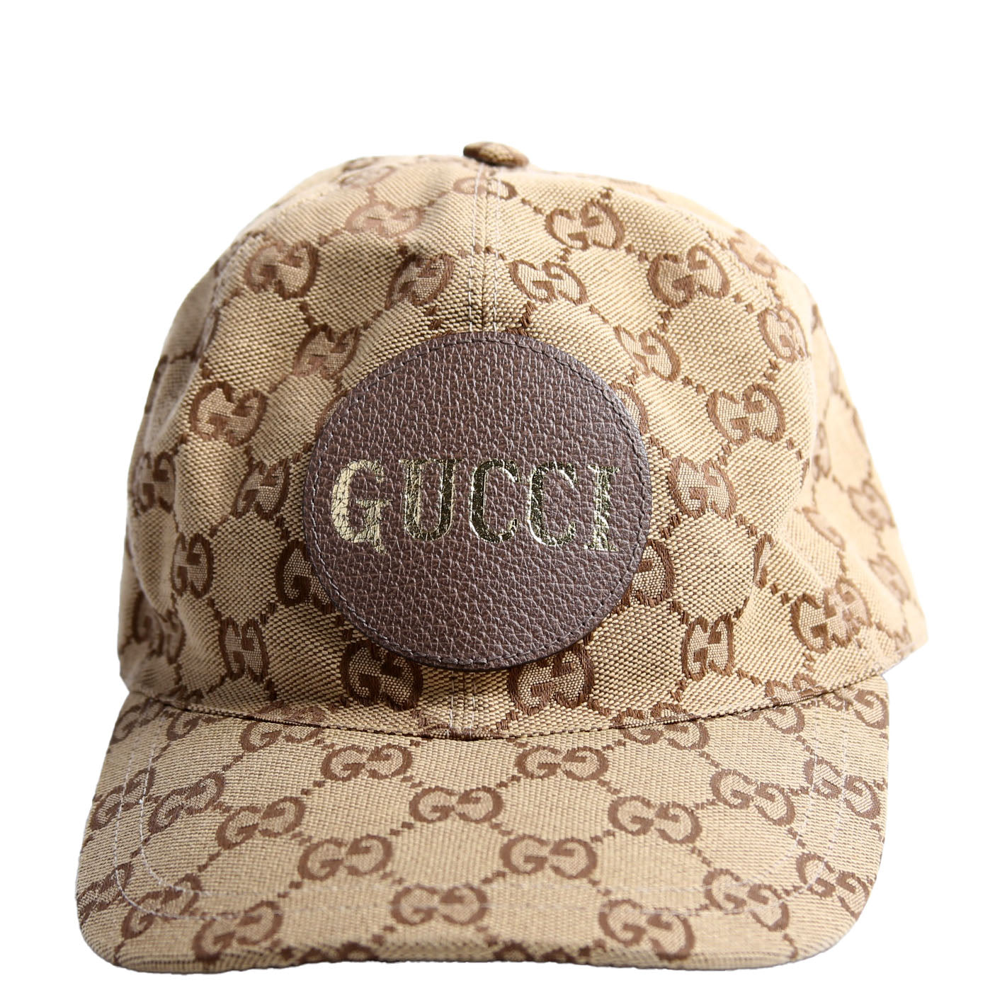 576253 GG Canvas Baseball Cap Size Large Tan