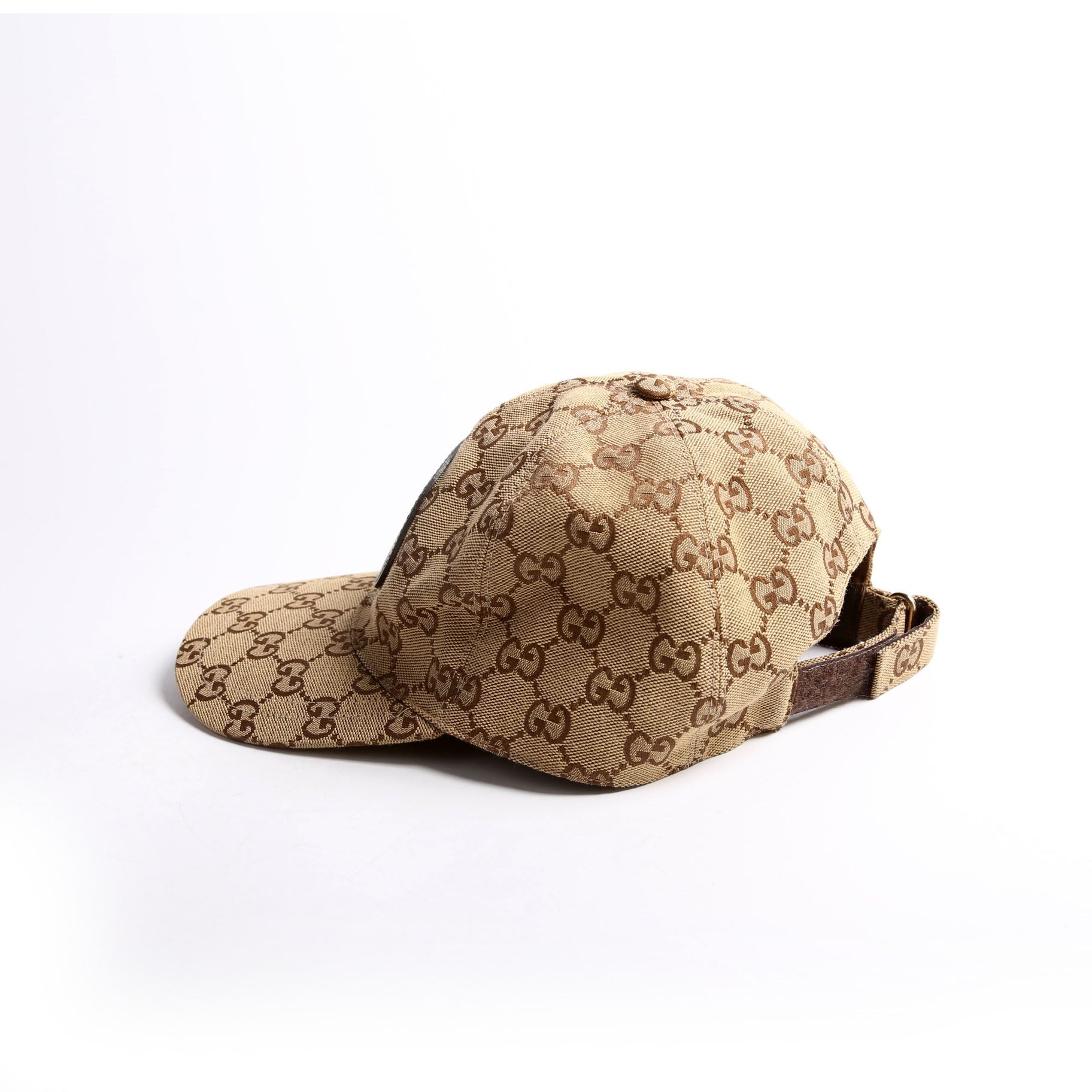 576253 GG Canvas Baseball Cap Size Large Tan