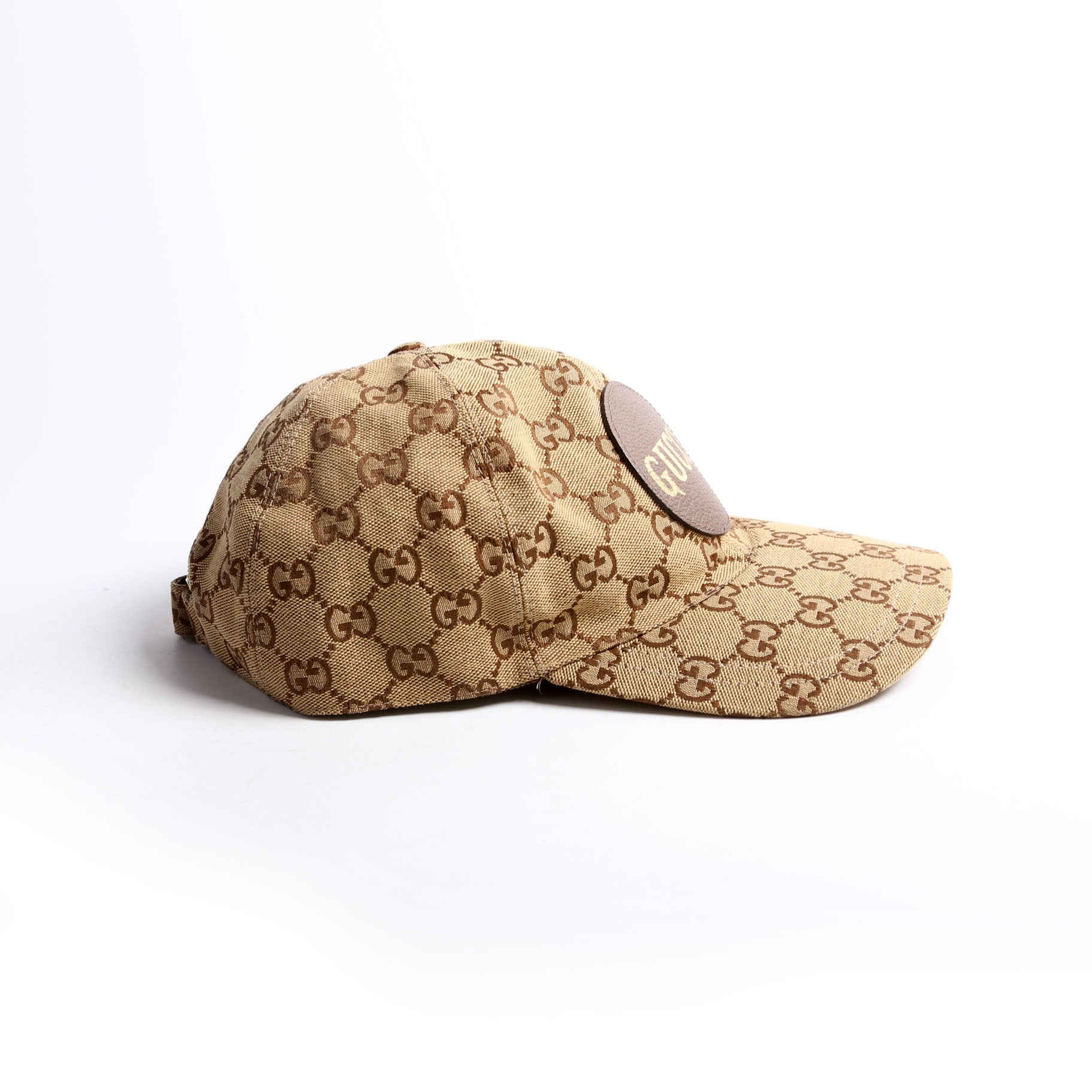 576253 GG Canvas Baseball Cap Size Large Tan