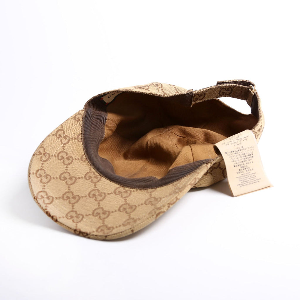 576253 GG Canvas Baseball Cap Size Large Tan