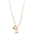 LV Iconic Enamel Necklace Gold/Pink