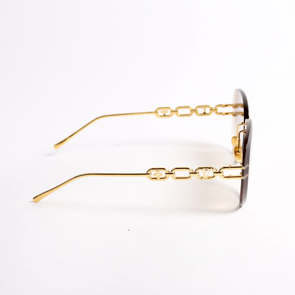 Z1854U LV Jewel Pilot Sunglasses Brown/Gold