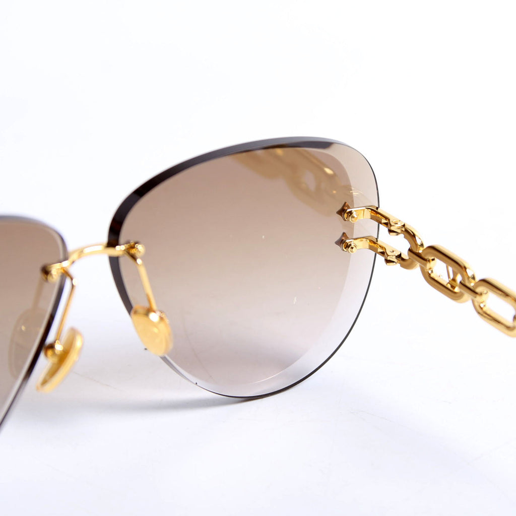 Z1854U LV Jewel Pilot Sunglasses Brown/Gold