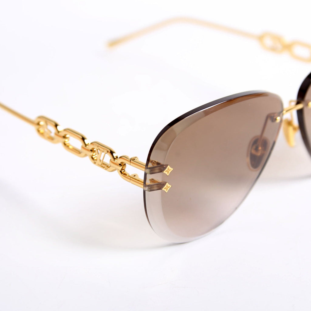 Z1854U LV Jewel Pilot Sunglasses Brown/Gold