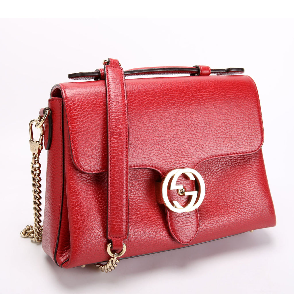 Gucci 510302 Medium Interlock Satchel Red
