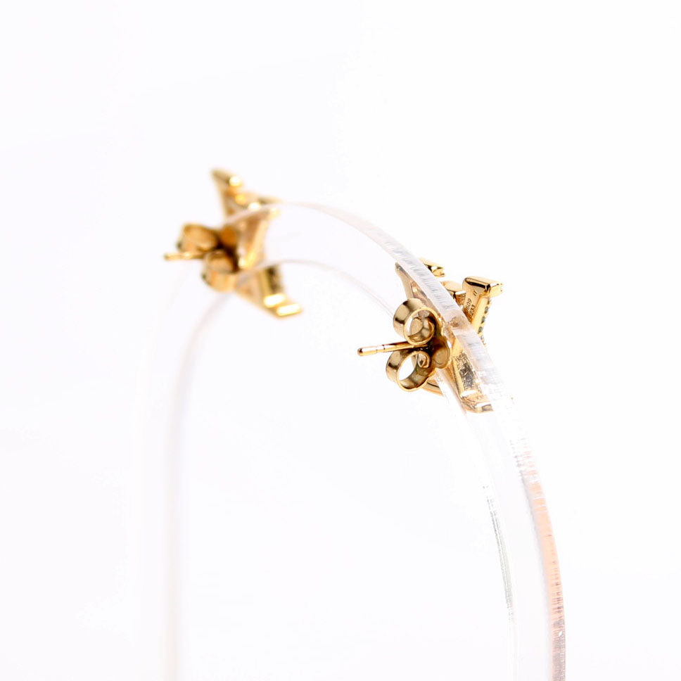 LV Iconic With Crystals Earrings Gold