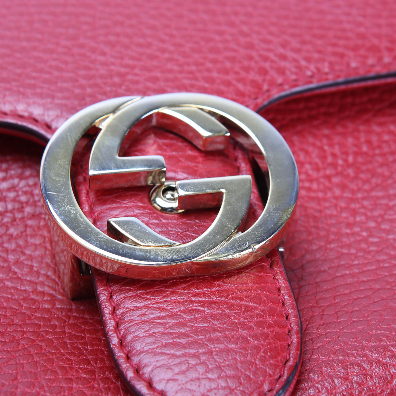 Gucci 510302 Medium Interlock Satchel Red