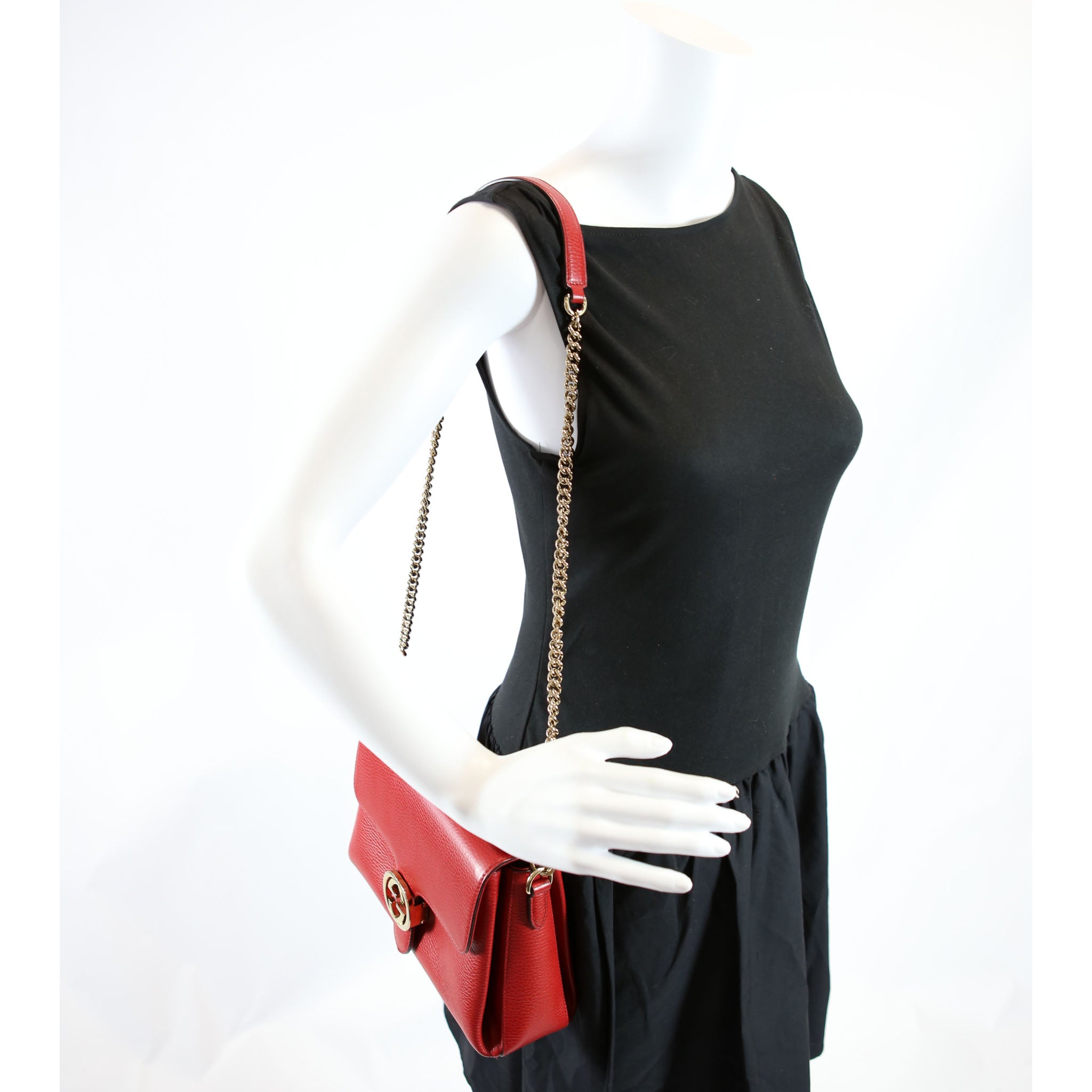 Gucci 510302 Medium Interlock Satchel Red