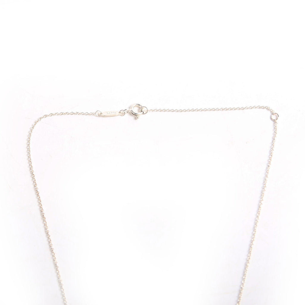 Please Return Small Double Enamel Heart Necklace 925 Red