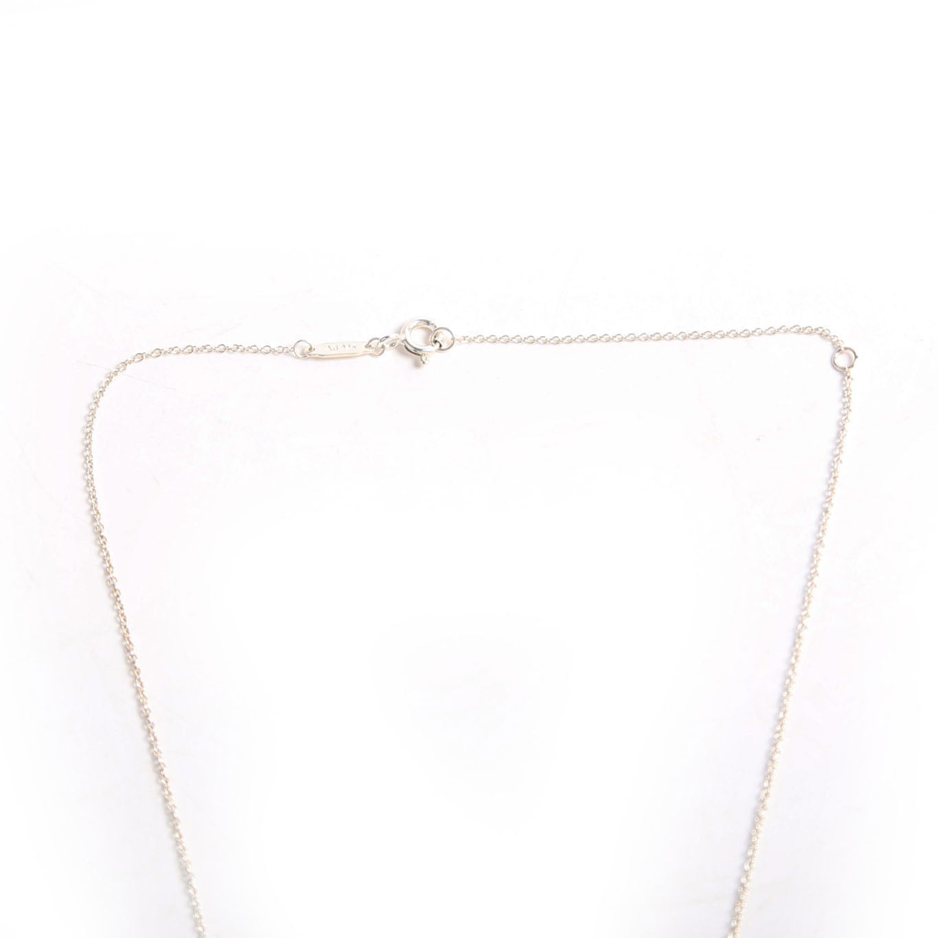 Please Return Small Double Enamel Heart Necklace 925 Red