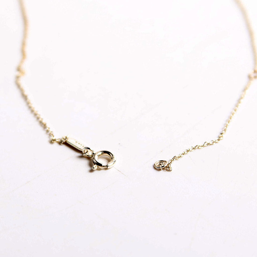 Please Return Small Double Enamel Heart Necklace 925 Red