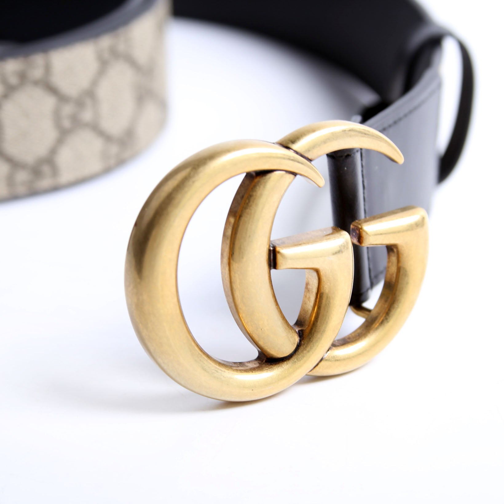 Gucci 400593 Marmont GG Supreme size 120/48 Black/Beige/Gold