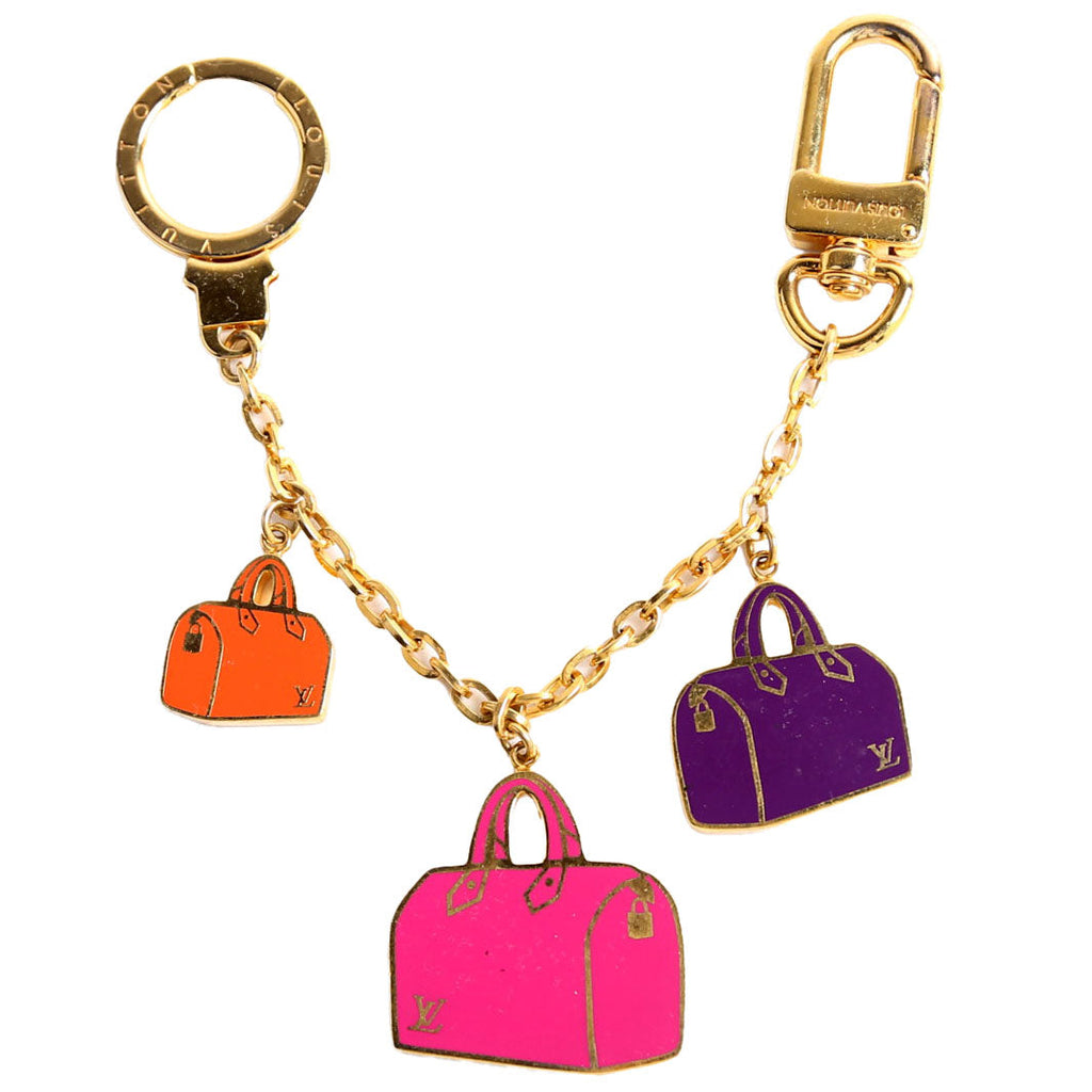 Enamel Iconic Speedy Bag Charm Gold/Multi