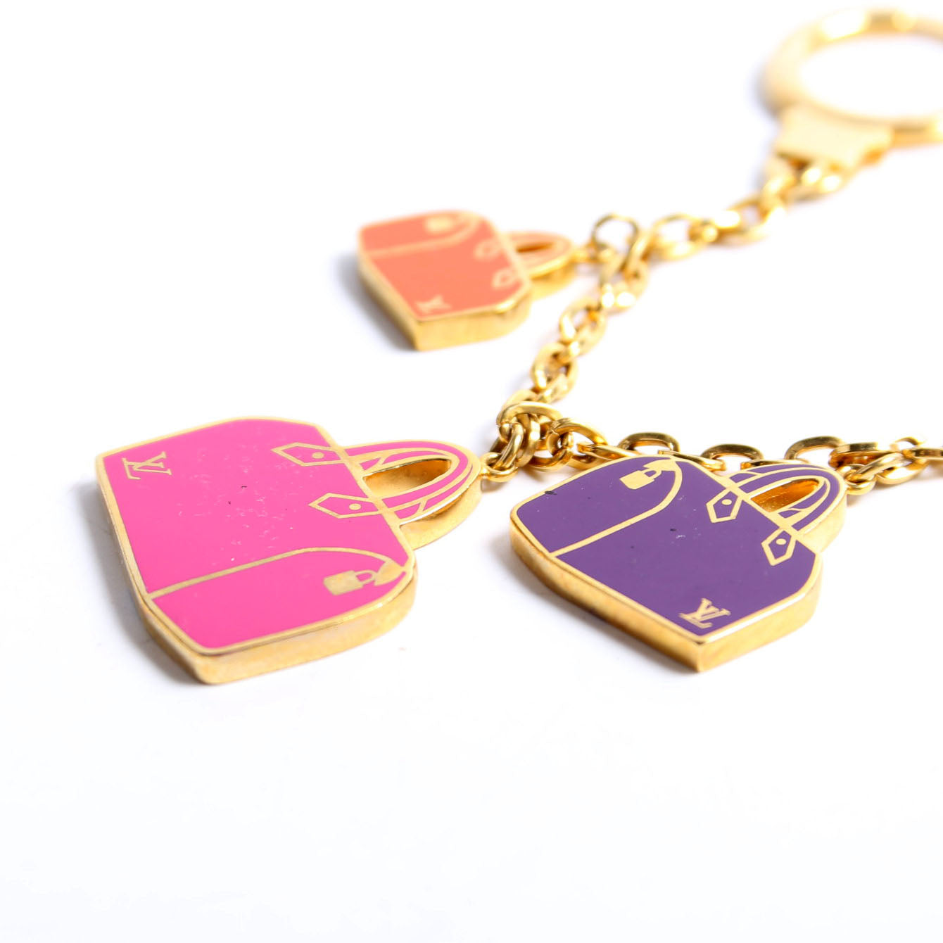 Enamel Iconic Speedy Bag Charm Gold/Multi