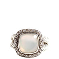 Albion 12MM Ring 925/Pave/Mother Of Pearl Size 9