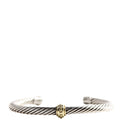 Cable Station Cuff Bracelet 925/585/Pave