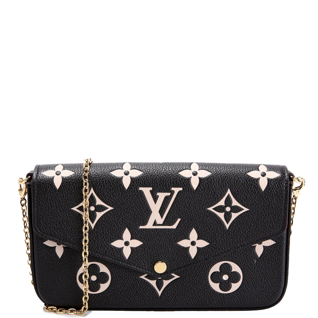 Pochette Felicie Bicolor Empreinte Black