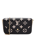 Pochette Felicie Bicolor Empreinte Black