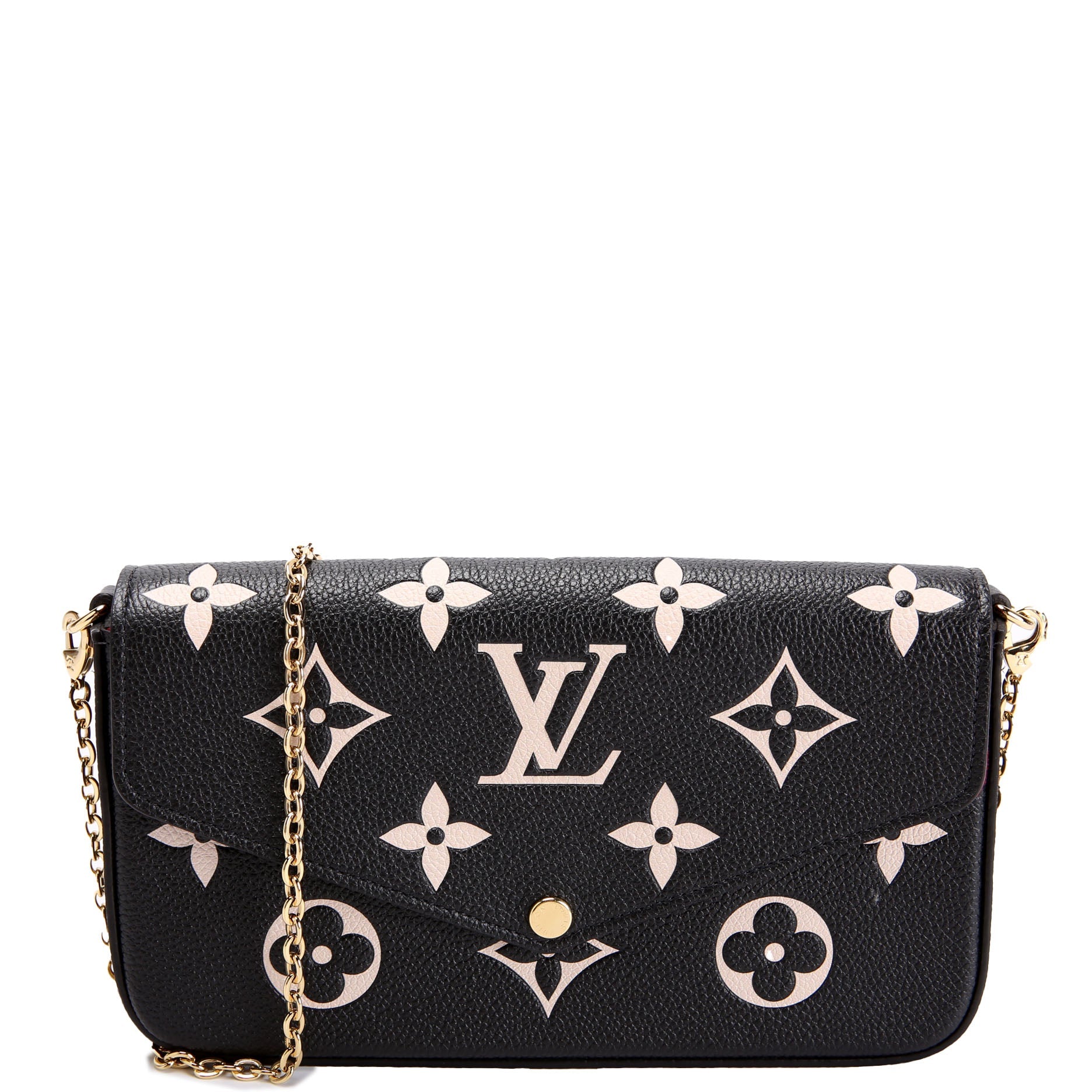Pochette Felicie Bicolor Empreinte Black