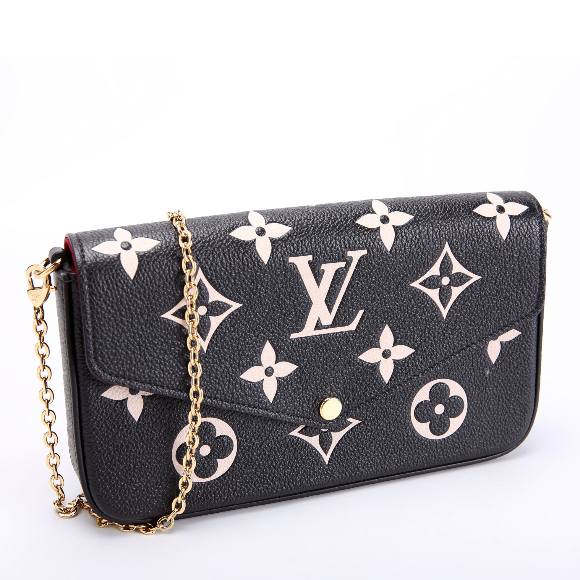 Pochette Felicie Bicolor Empreinte Black