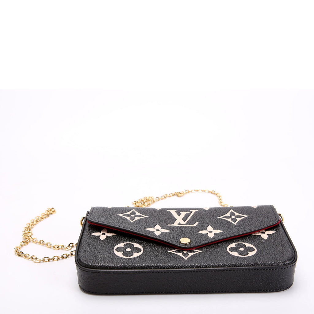 Pochette Felicie Bicolor Empreinte Black