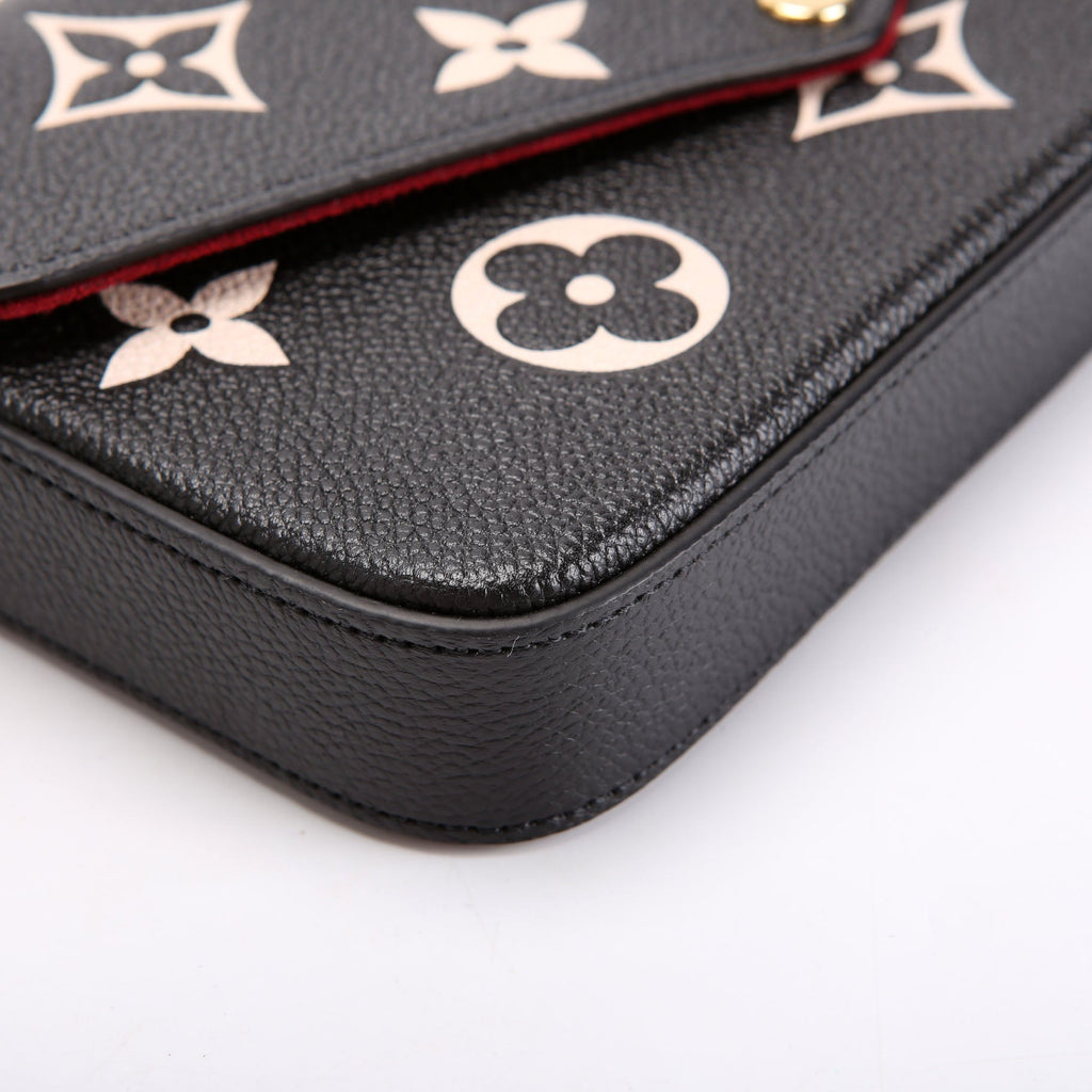 Pochette Felicie Bicolor Empreinte Black
