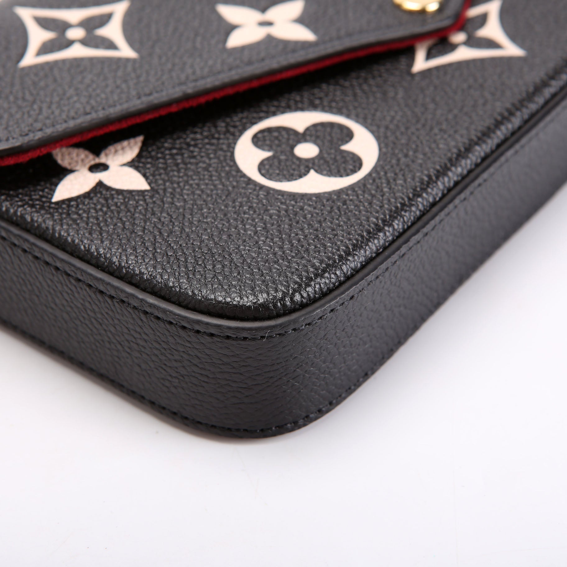 Pochette Felicie Bicolor Empreinte Black
