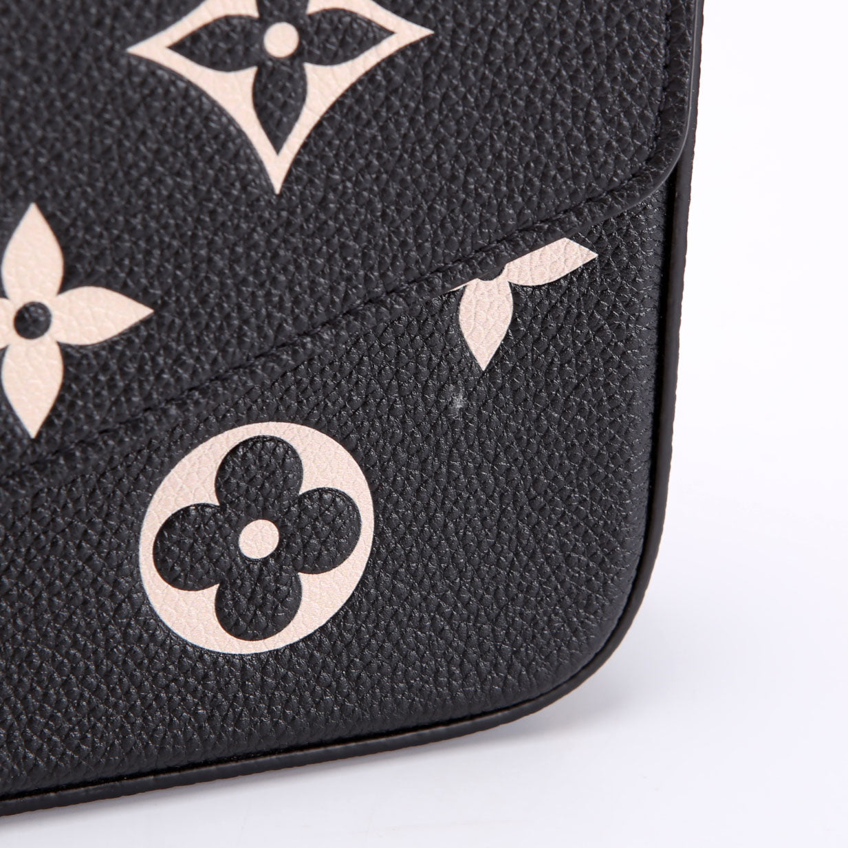 Pochette Felicie Bicolor Empreinte Black