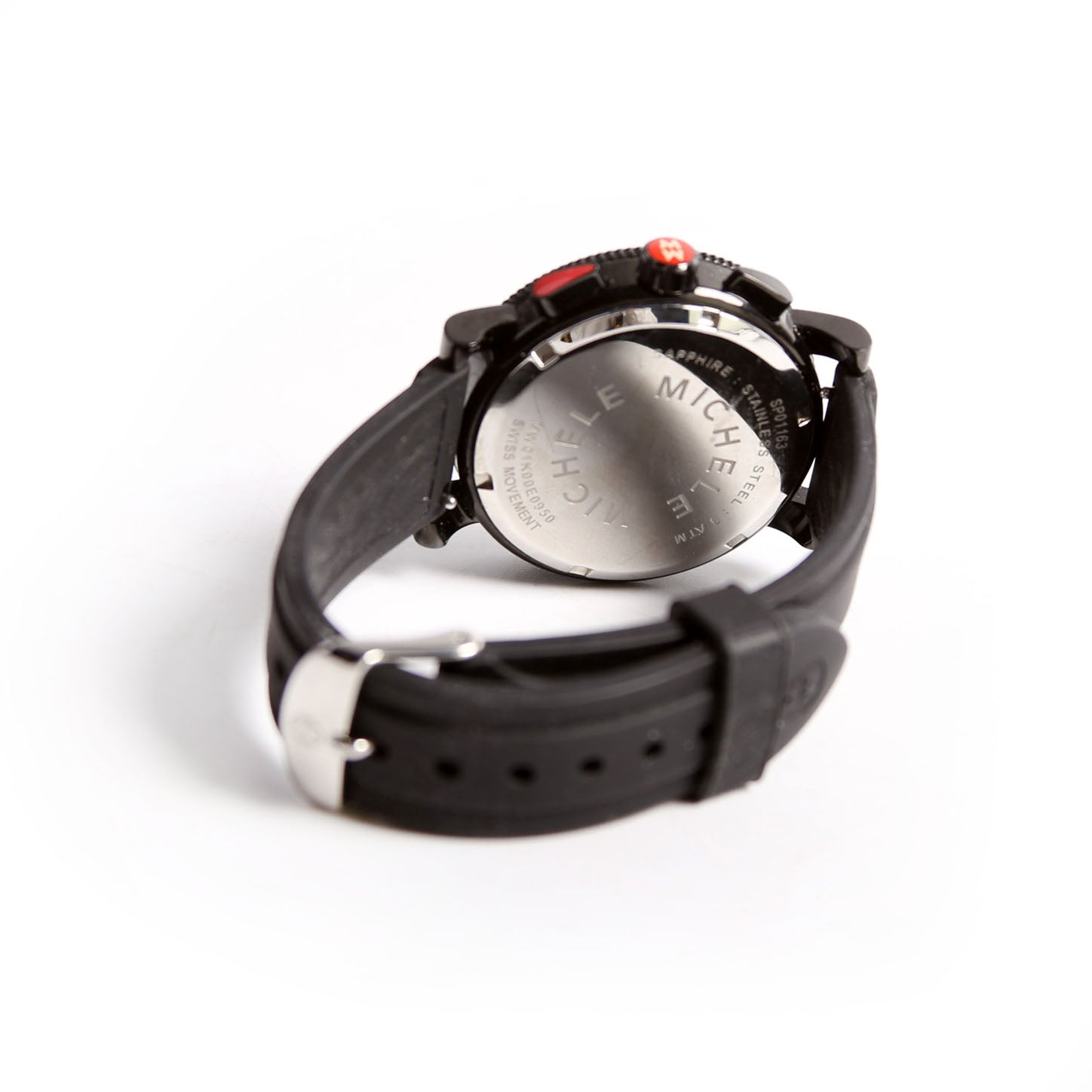 Chronograph Noir With Rubber Strap Watch Black/Blue