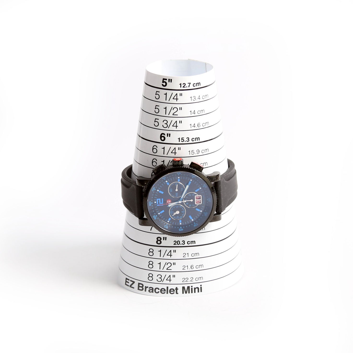 Chronograph Noir With Rubber Strap Watch Black/Blue