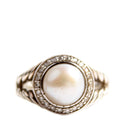 Petite Albion Ring 925/Pearl/Diamonds Size 5