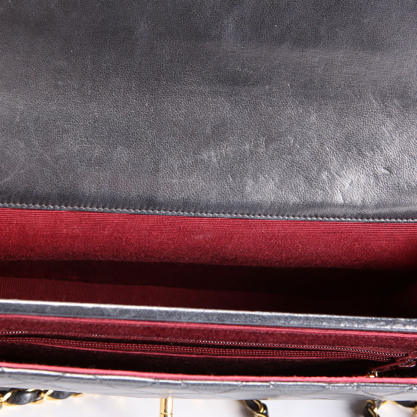 Quilted CC Shoulder Flap Lambskin Vintage Black