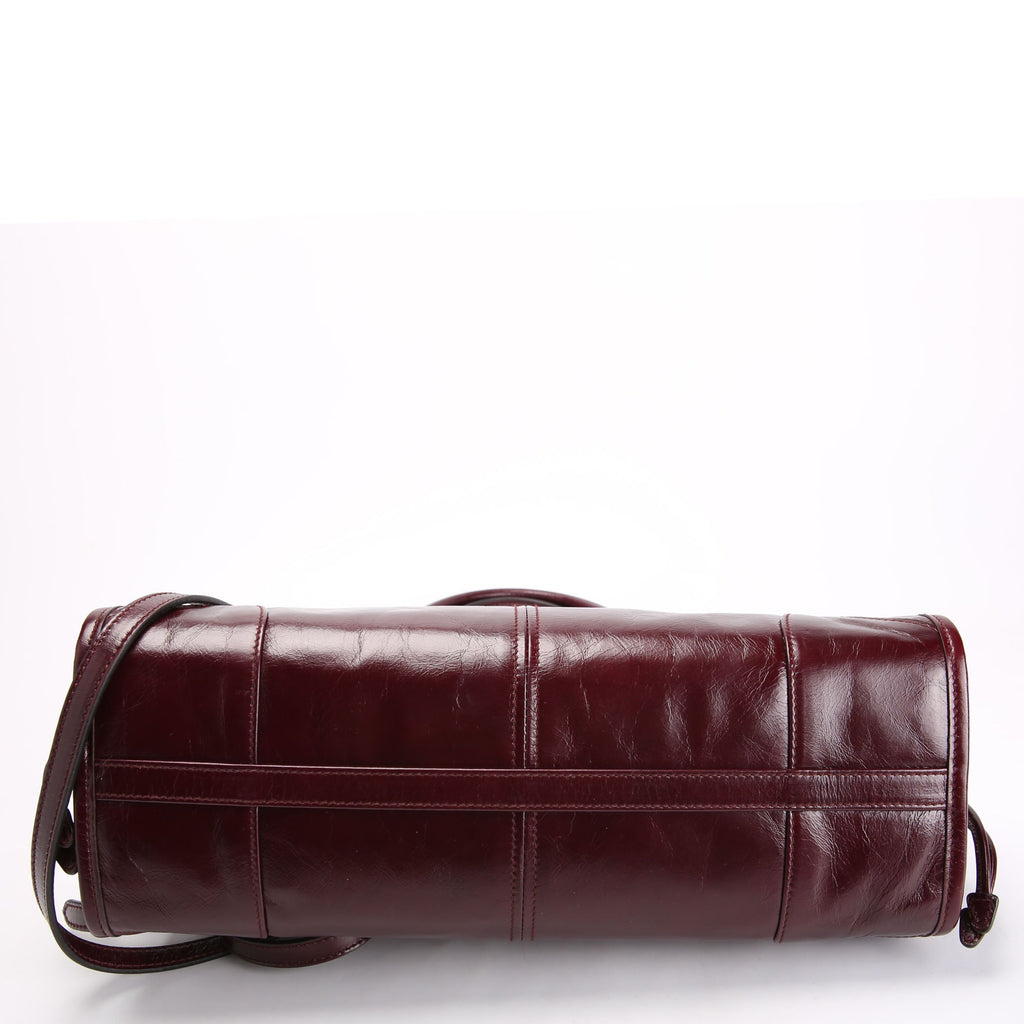 1BA426 Bonnie Medium Calfskin Shoulder Bag Maroon