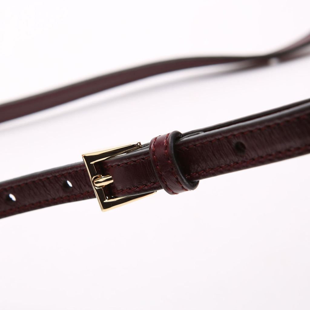 1BA426 Bonnie Medium Calfskin Shoulder Bag Maroon
