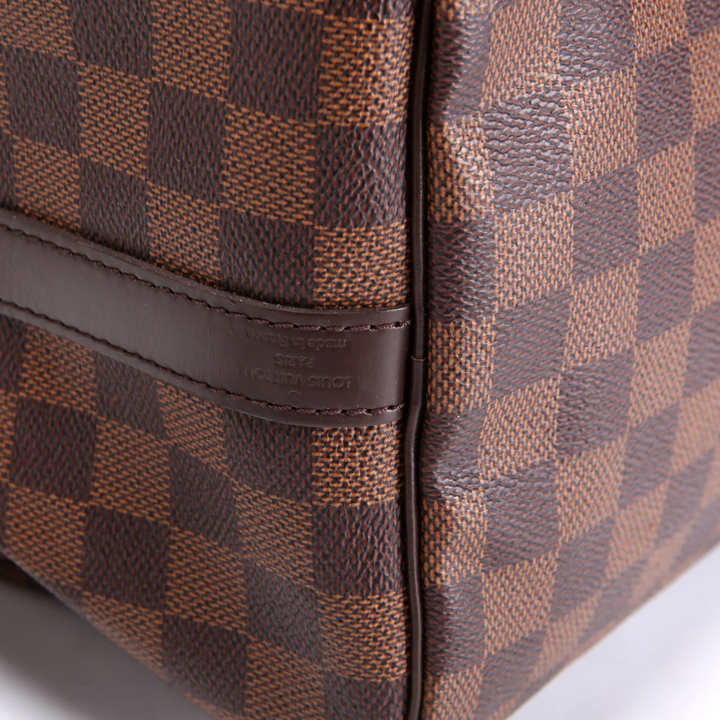 Speedy 30 Bandouliere Damier Ebene Brown/Red