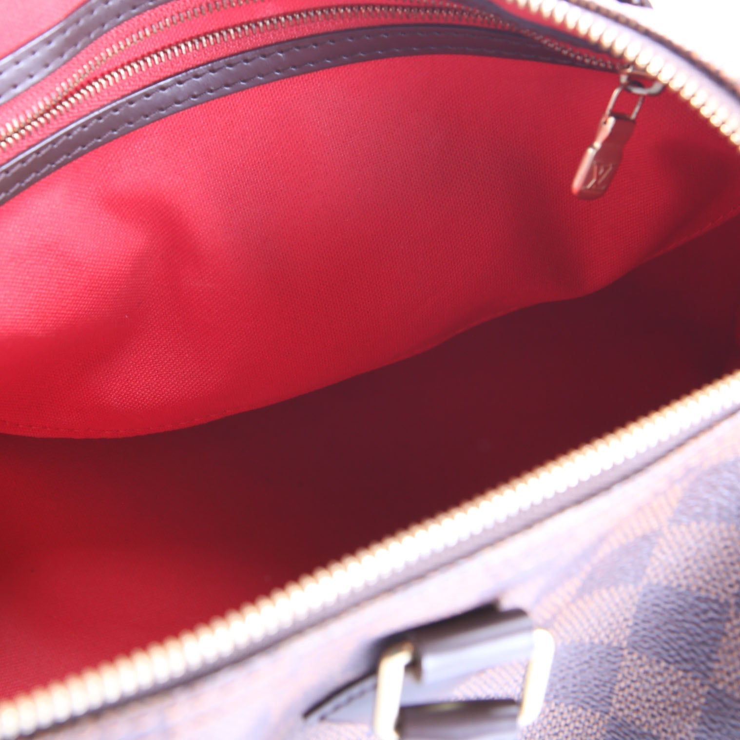 Speedy 30 Bandouliere Damier Ebene Brown/Red