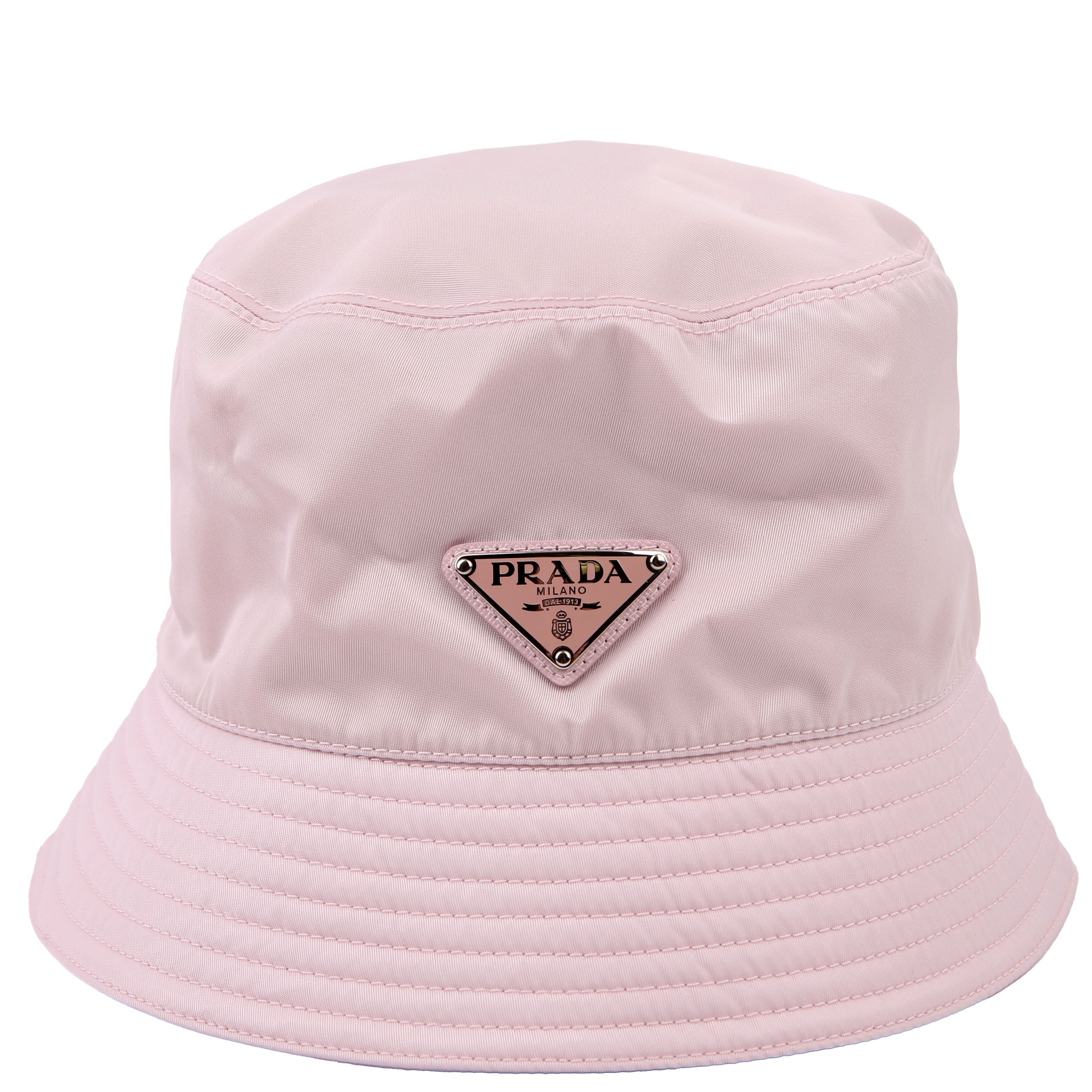 Re-Nylon Triangle Logo Bucket Hat Size Medium Pink