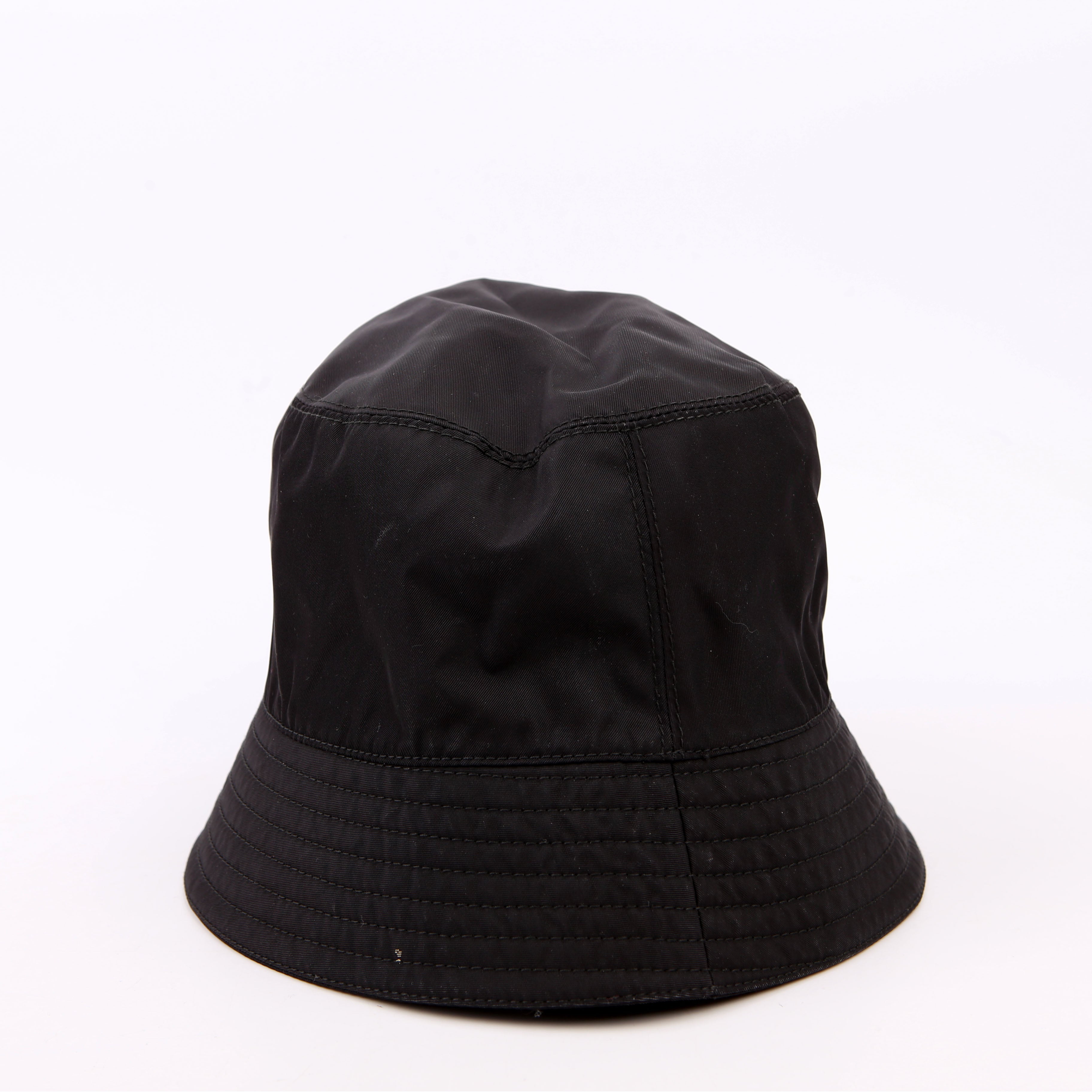 Prada Re-Nylon Triangle Logo Bucket Hat Size Medium