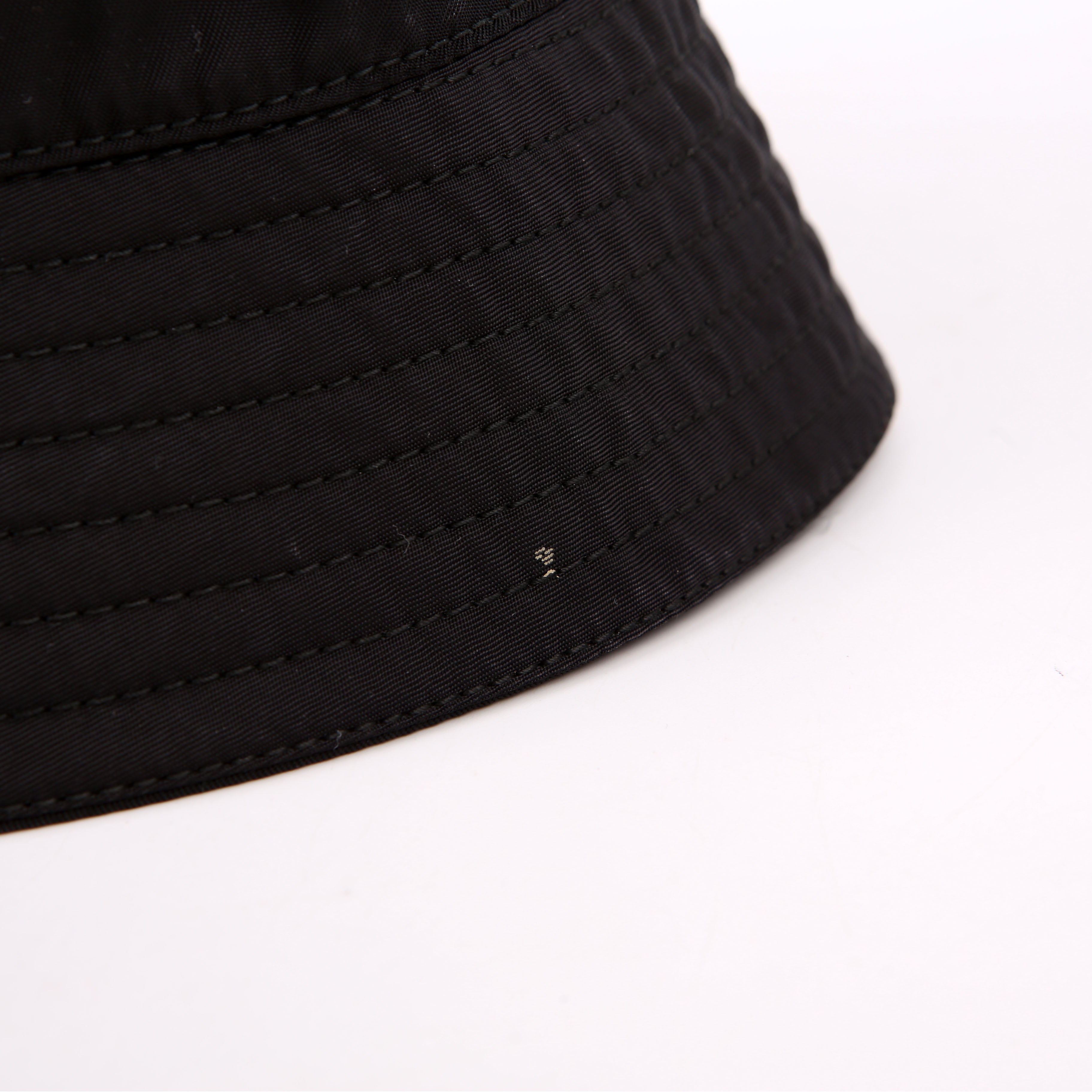 Prada Re-Nylon Triangle Logo Bucket Hat Size Medium