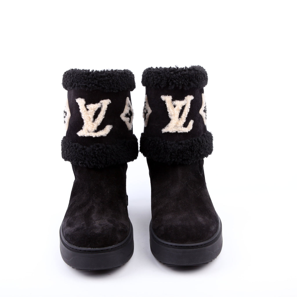 Snowdrop Ankle Boots Calfskin/Shearling Size 42 Black