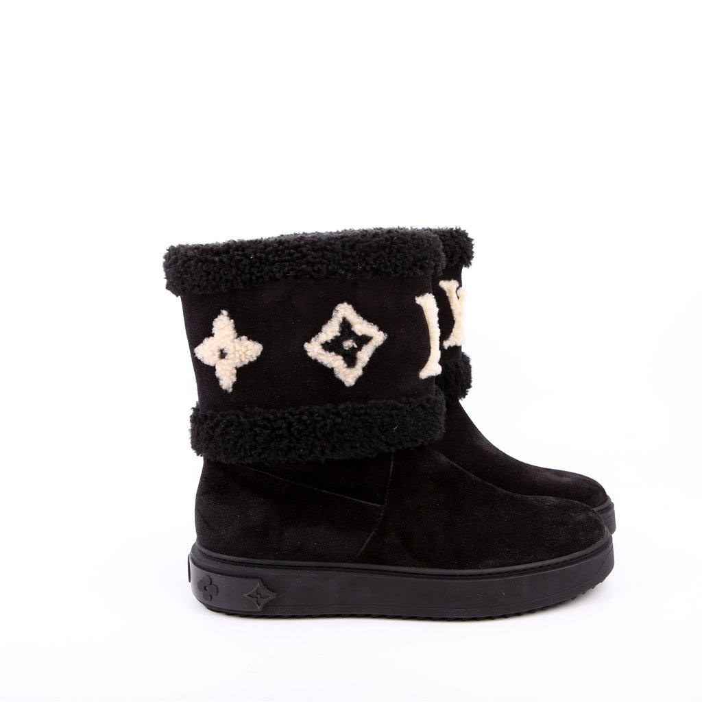 Snowdrop Ankle Boots Calfskin/Shearling Size 42 Black