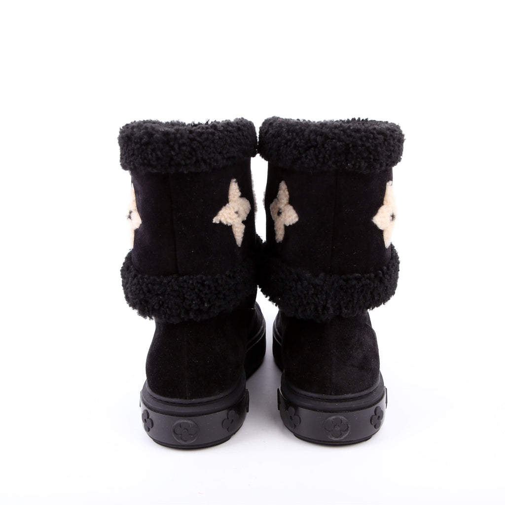 Snowdrop Ankle Boots Calfskin/Shearling Size 42 Black
