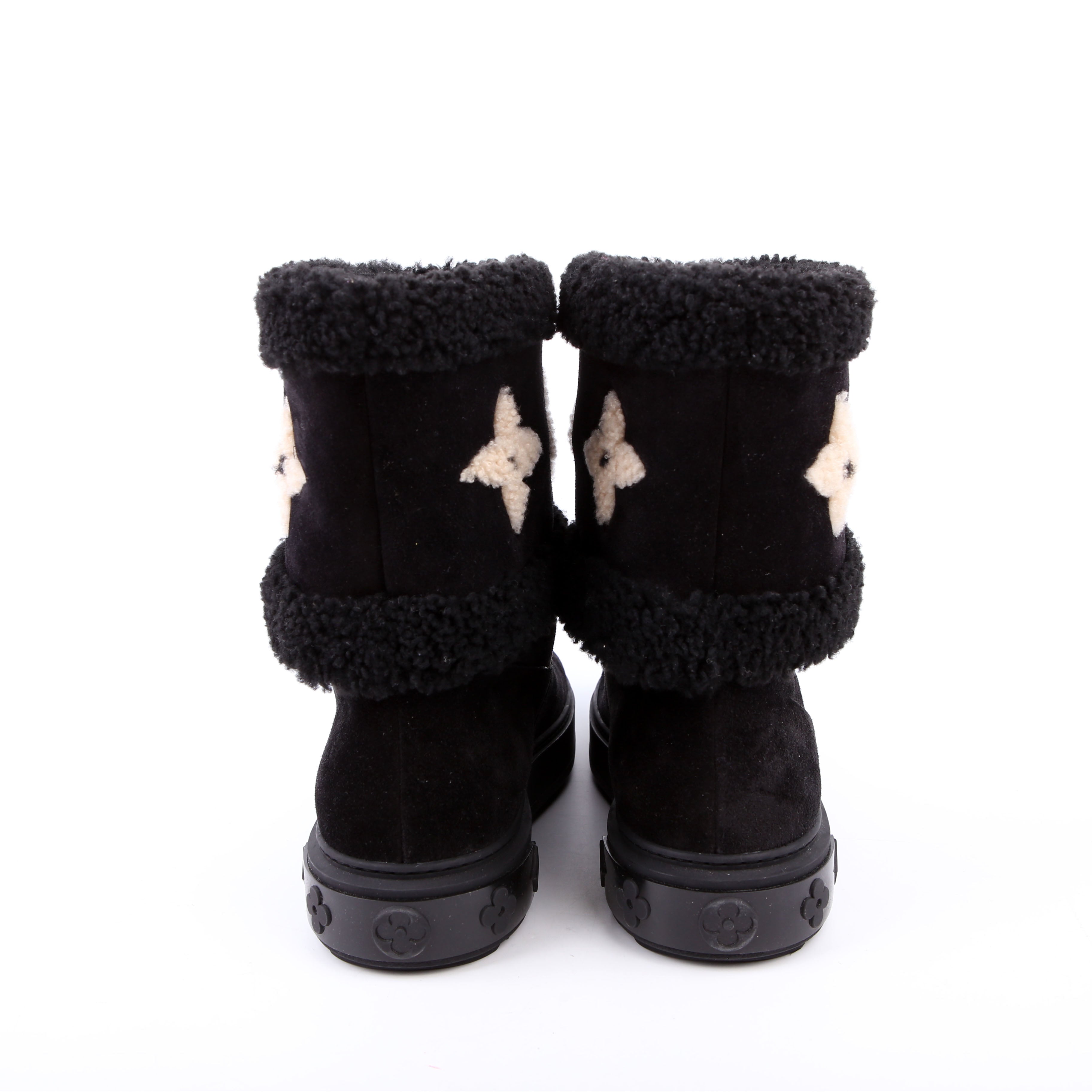 Snowdrop Ankle Boots Calfskin/Shearling Size 42 Black