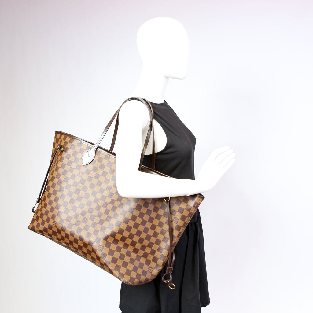 Neverfull GM With Wallet Damier Ebene Red