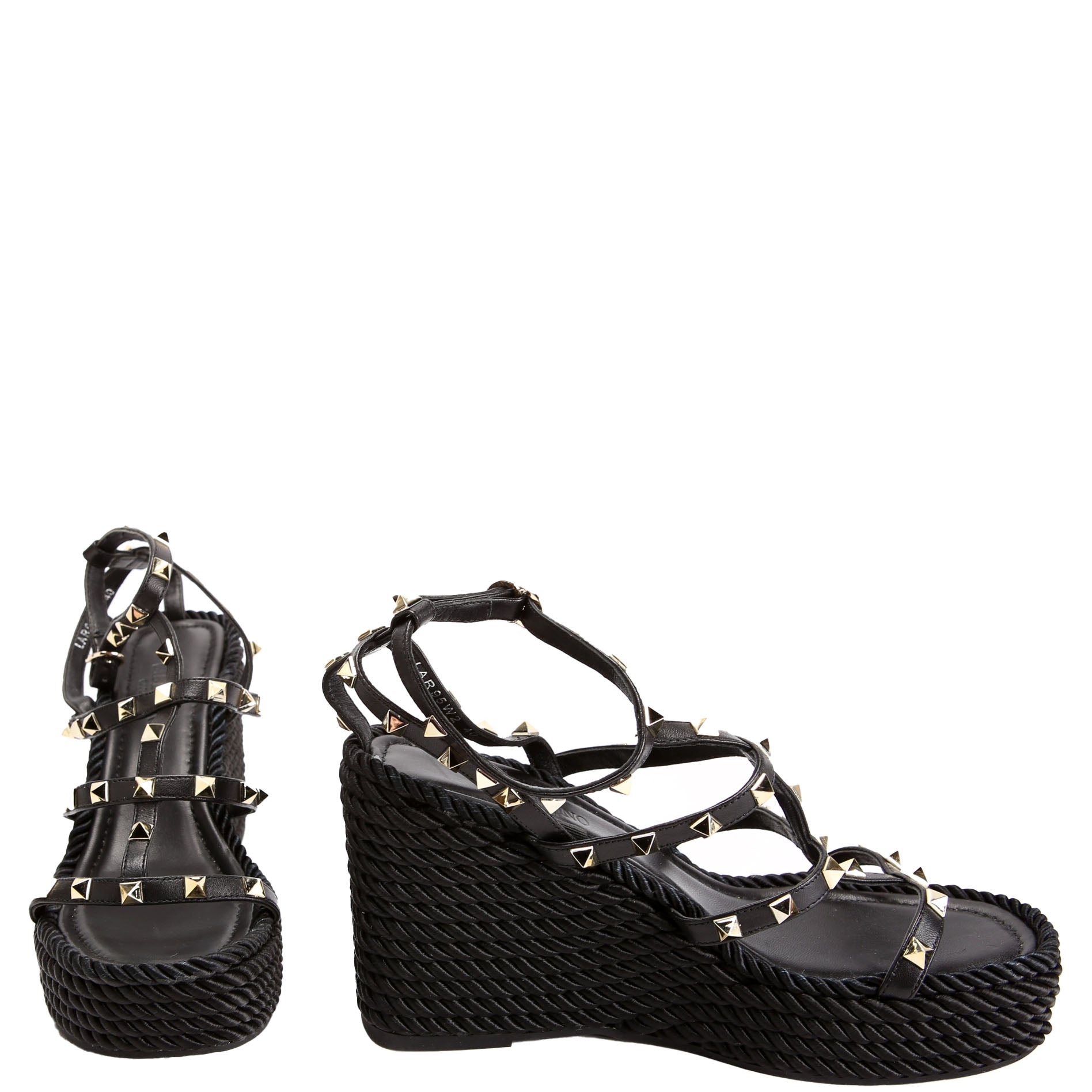 Rockstud Wedges Size 40 Black