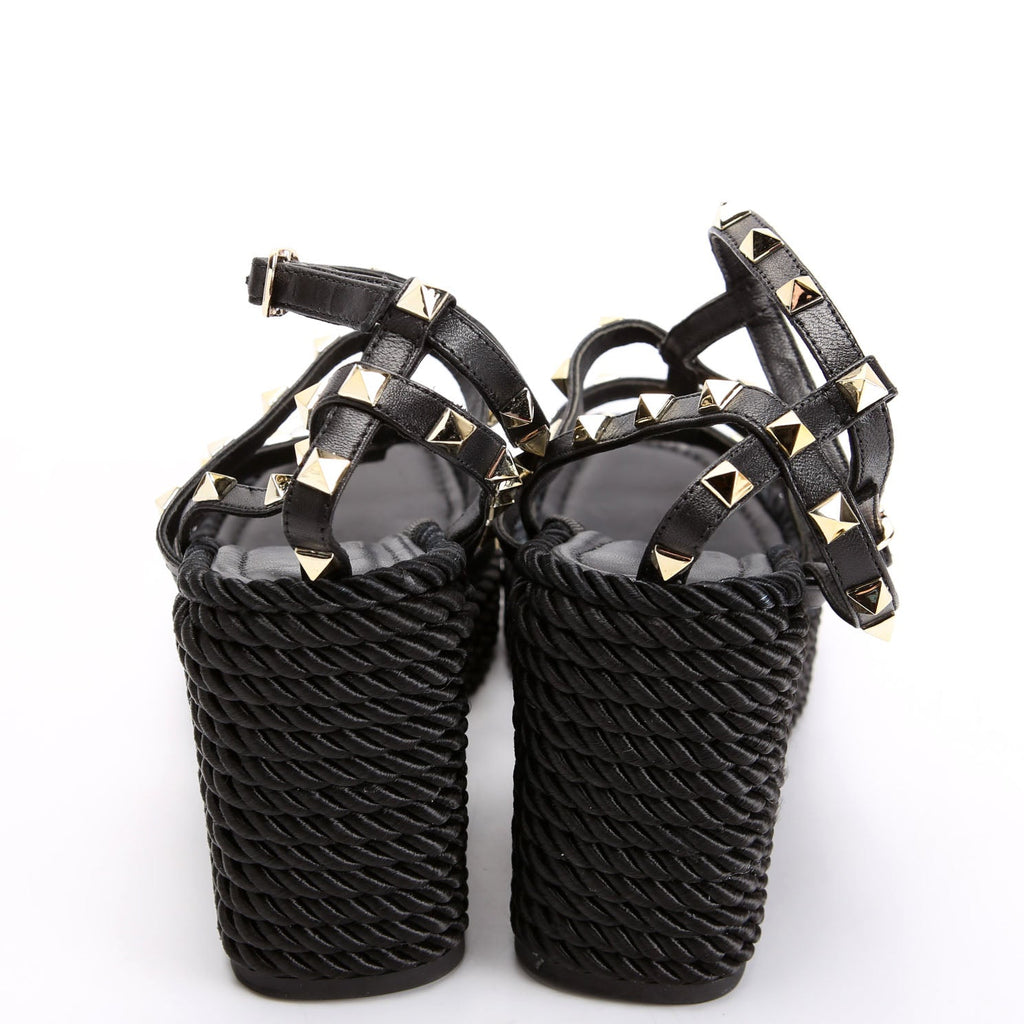 Rockstud Wedges Size 40 Black