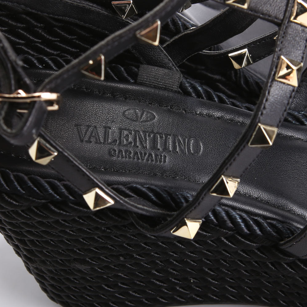 Rockstud Wedges Size 40 Black