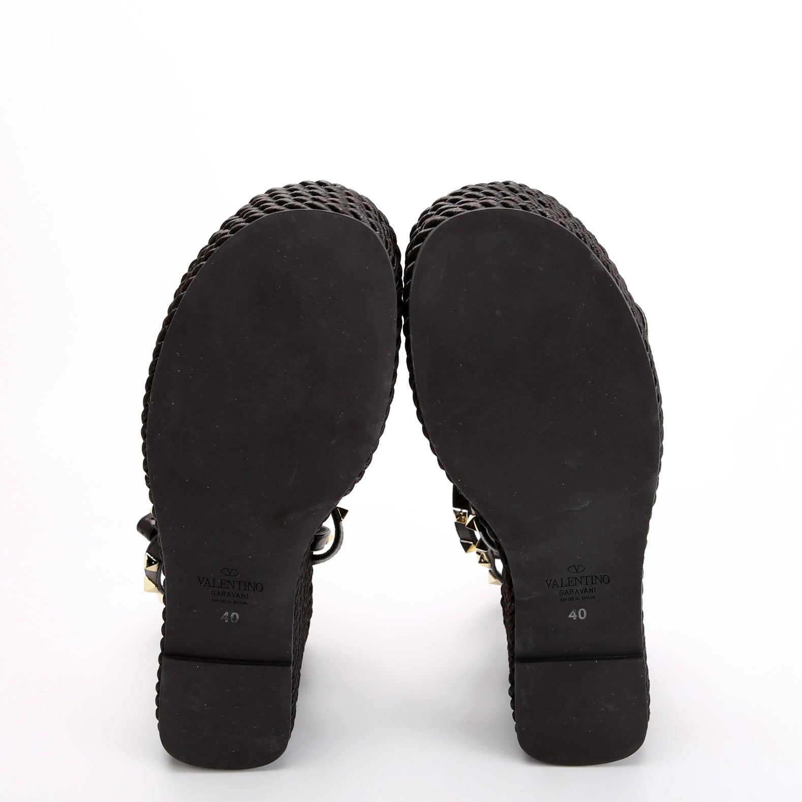 Rockstud Wedges Size 40 Black