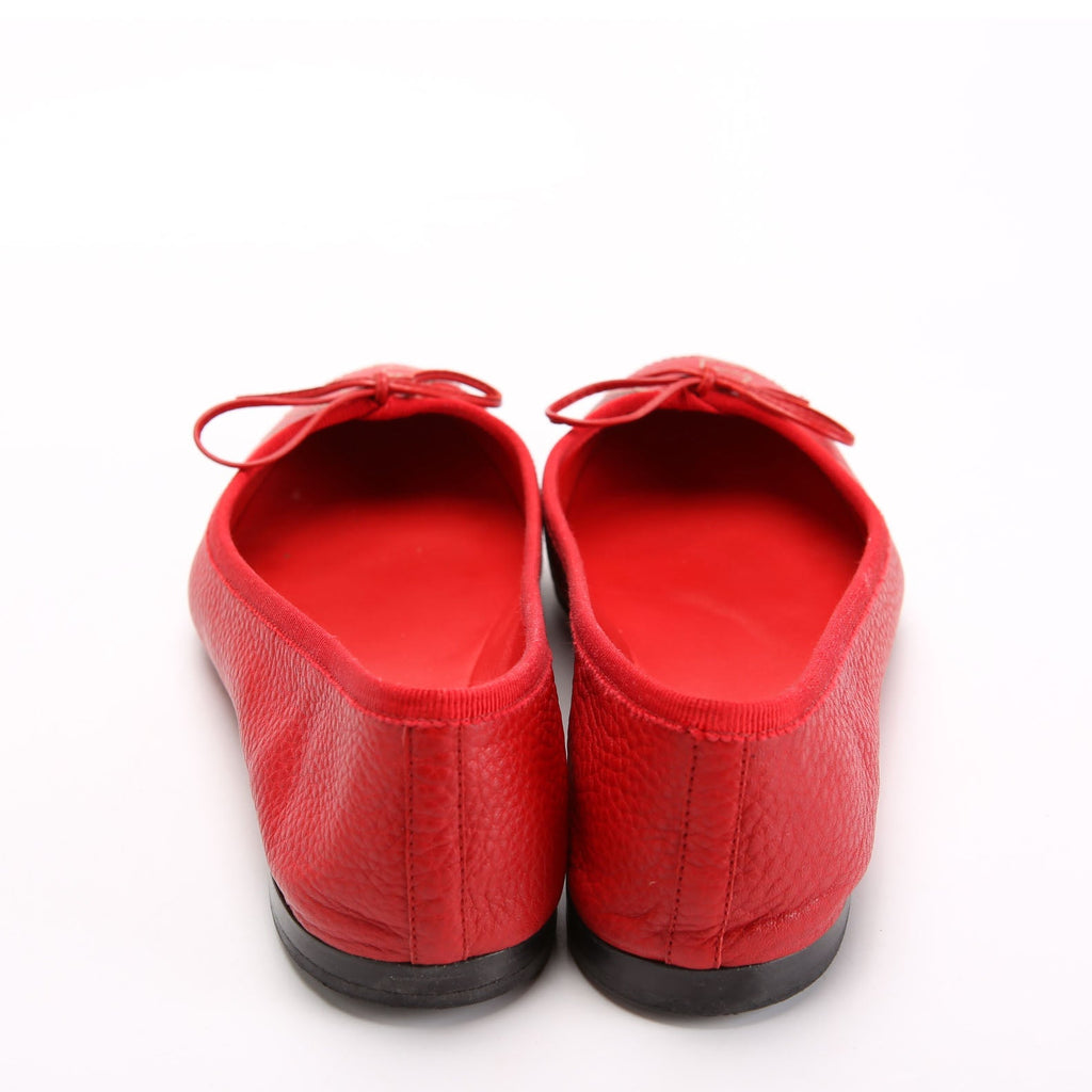 Interlocking G Ballet Flats Size 36 Red